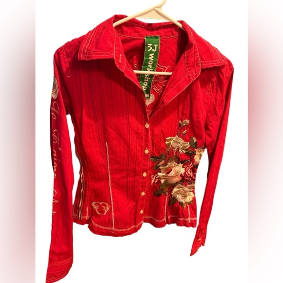 Johnny Was workshop embroidered shirt size XS - Picture 6 of 13